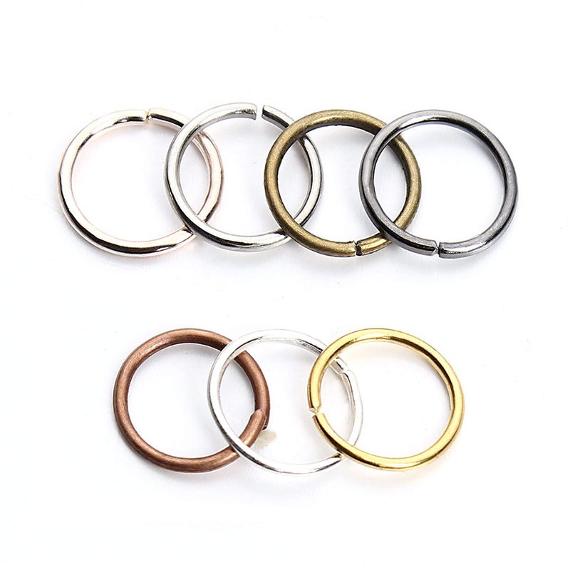 Linsoir Beads Bulk Hard Snap 12mm Open Jump Rings with Free Jump Ring Open Tool Value Box Set - Pack of 350 - Image 2
